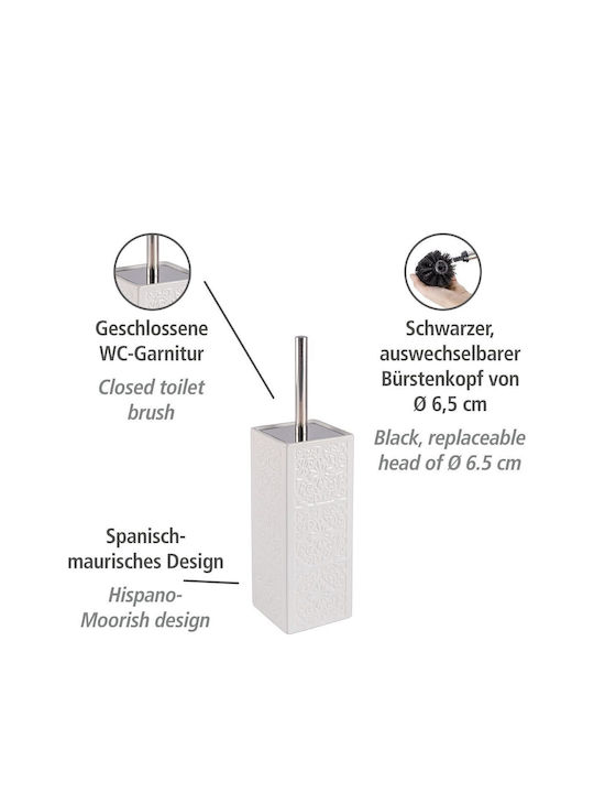 Wenko Cordoba Ceramic Bathroom Toilet Brush White