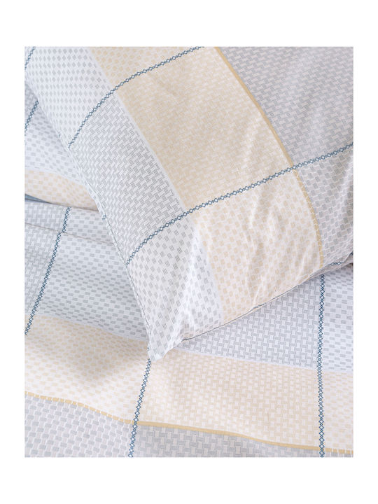 Rythmos Duvet Set Single 160x240cm Colette Grey Light Blue 2pcs 380 GSMGsm