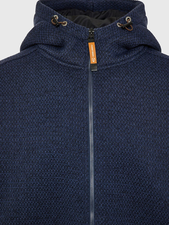 Cardigan With Hood Navy Blue