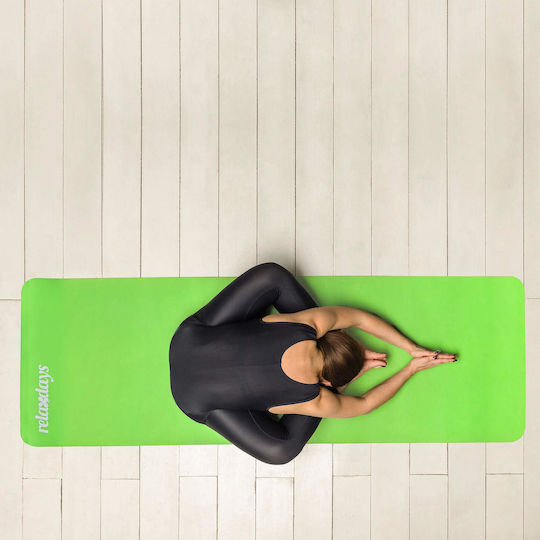 Relaxdays Relaxdays Pilates Exercise Mat Green Thickness 1cm