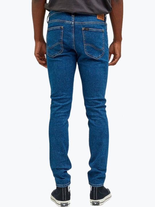 Lee Malone Ανδρικό Παντελόνι Τζιν Ελαστικό Skinny Fit Dark Blue Lee Malone Ανδρικό Παντελόνι Τζιν Ελαστικό Skinny Fit Dark Blue