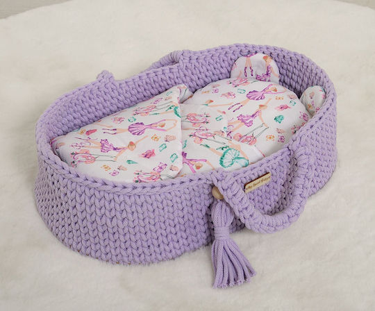 My Sweet Baby Babypuppen Decke Bär Kissen Lila Ballerinas