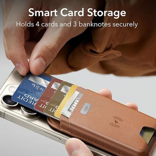 ESR MagSafe Card Case Geo Boost (HaloLock) in Brown color