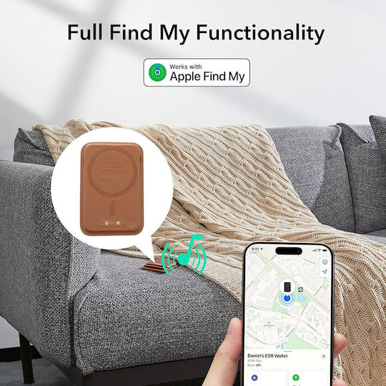 ESR MagSafe Card Case Geo Boost (HaloLock) in Brown color