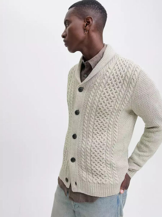 Herren Strickjacke White