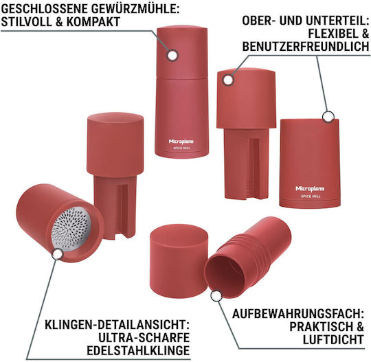 Microplane Manual Spice Salt and Pepper Mill
