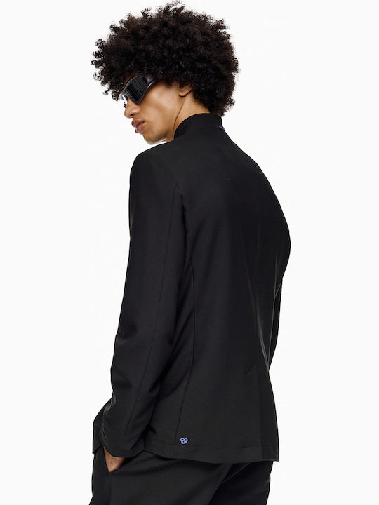 Men's Winter Suit Jacket Slim Fit Black