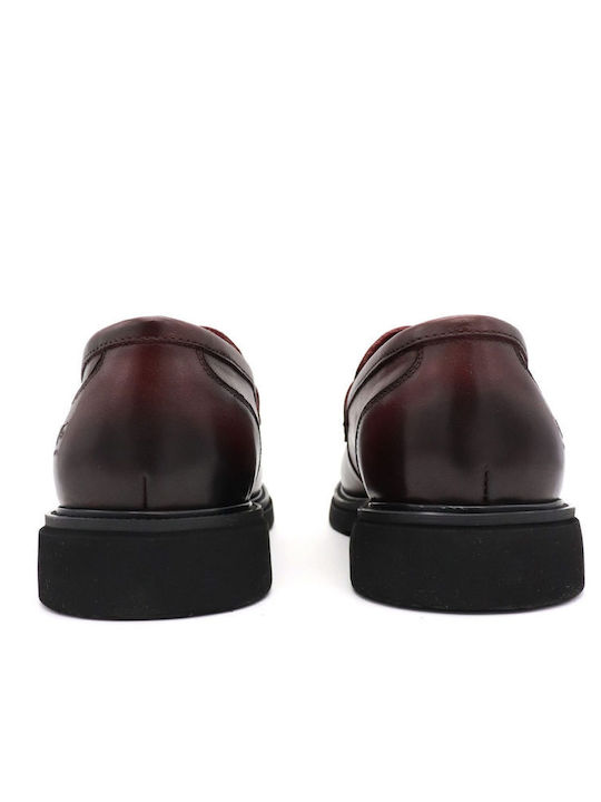Men's Leather Moccasins Burgundy