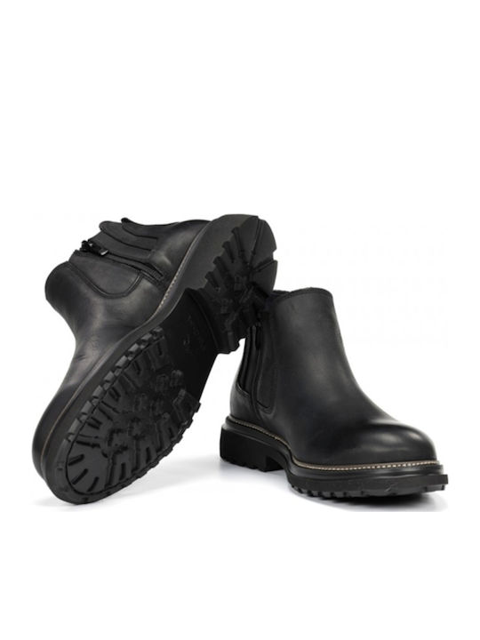 Leather Black Men's Boots Anatomical