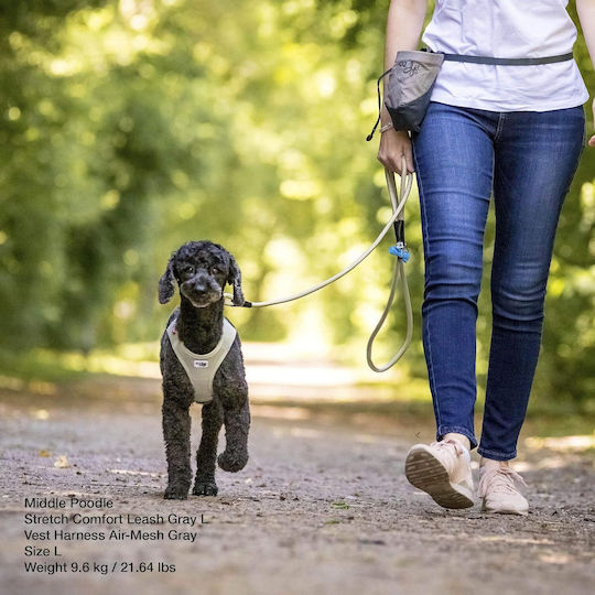 Curli Каишка/Водач за Куче Каишка STRETCH COMFORT LEASH в Розов цвят 1.8m