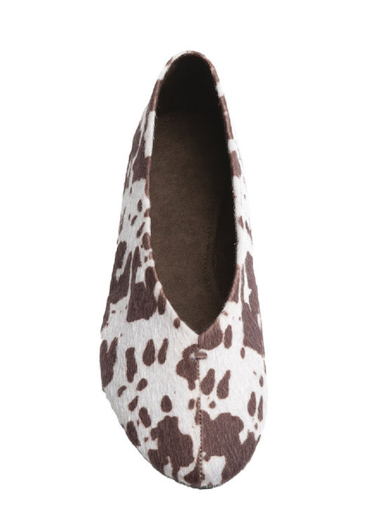 Fabric Ballerinas Brown