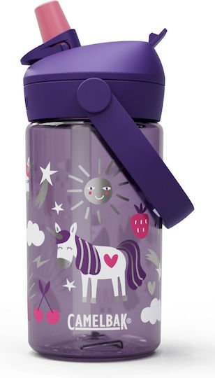 Camelbak Παιδικό Παγούρι Μονόκερος Πλαστικό με Καλαμάκι Μωβ 400ml