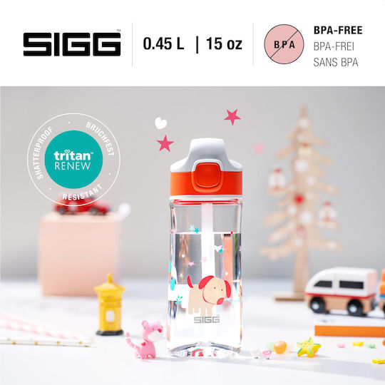 Sigg Miracle Kinderflasche mit Strohhalm Orange 450ml