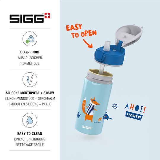 Sigg Παιδικό Παγούρι Αλουμινίου με Pop-Up Καπάκι Γαλάζιο 400ml