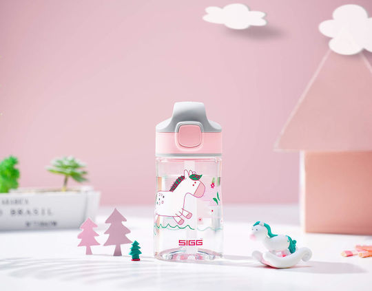Sigg Miracle Детска Пластмасова Термос с Сламка Розова 0.4ml