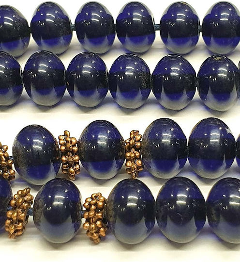 Roloi Komboloi Resin Worry Beads with 33 Beads Blue 32cm