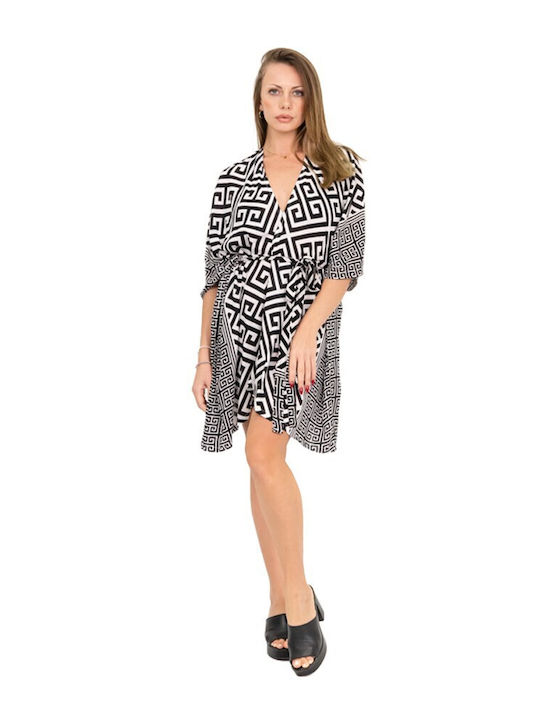 Aquablue Women's Kimono Beachwear Black