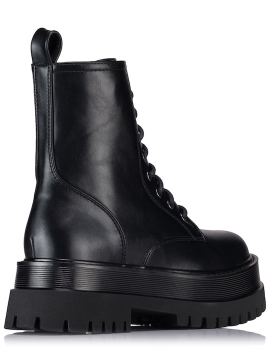 Ghete Dama de Piele Bocanci cu Blană Negre