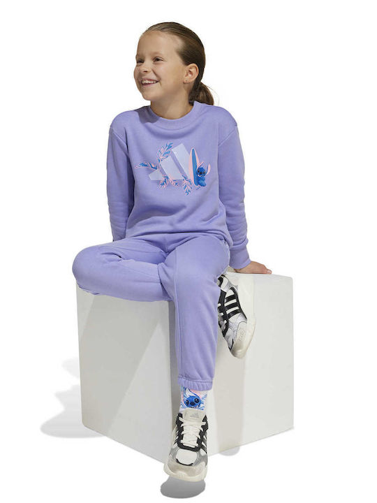 Kids Sweatpants Set Purple 2pcs Lilo & Stitch Set