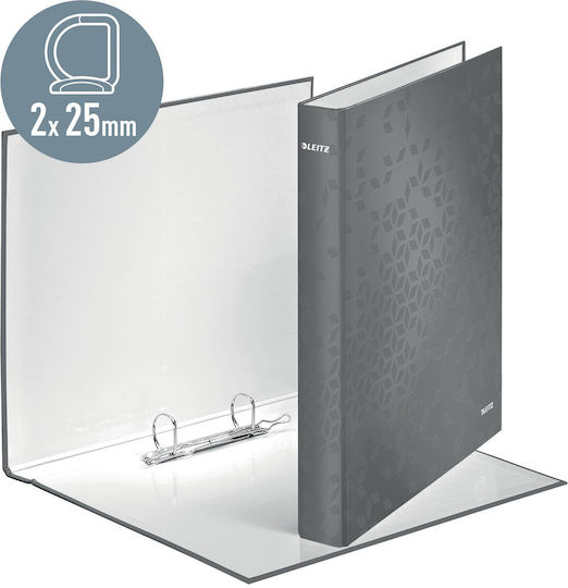 Leitz Wow Mechanical Notebook 2-Ring Mechanism 2.5cm Purple Laminated Cardboard