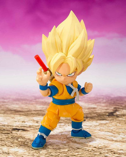 Dragon Ball S.h Figuarts Super Saiyan Son Goku Mini Φιγούρα Δράσης 8cm