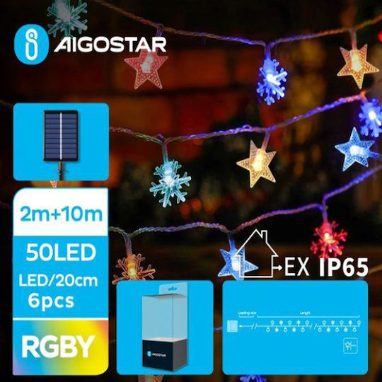 Lights LED 12m. Multicolor Solar in String 1pcs