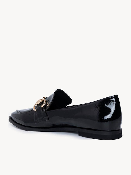 Μαύρα Λουστρίνι Loafers Μυτερή Γραμμή