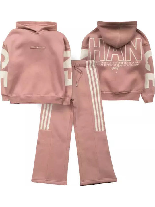 Kids Sweatpants Set Dusty Pink 2pcs