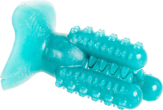Dog Toothbrush Chew Cactus Shape Synthetic Rubber 6.5cm Red