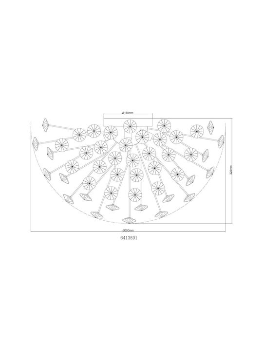 Globo Lighting Luminiță De Tavan Montată Transparentă Cu Bază De Bec G9