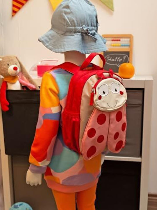 Sigikid "ladybug" School Bag Backpack Kindergarten Red with Water Bottle Holder 5.2Liters