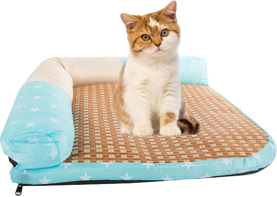 Cat Bed Fluffy Mattress Scratching Post Together 65x55cm Beige Ecru All Cats Beige Ecru