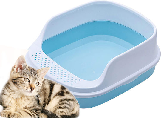 Cat Litter Box Light Blue L48 x W38 x H19cm