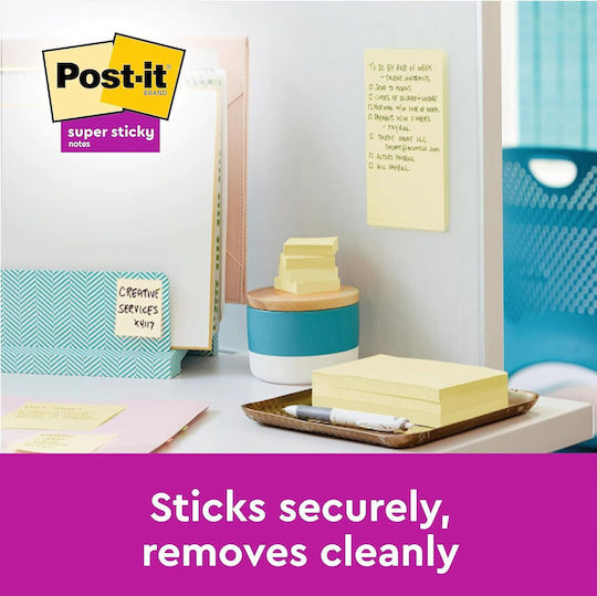 Post-it Haftnotizen im Würfel 90 Blätter Gelb 7.6x7.6cm Set 6Stück