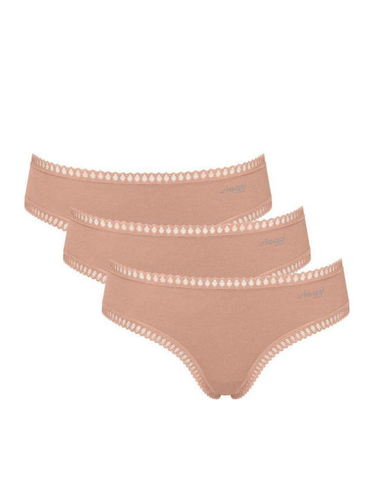 Βαμβακερά Women's Slip 3Pack Chocolate