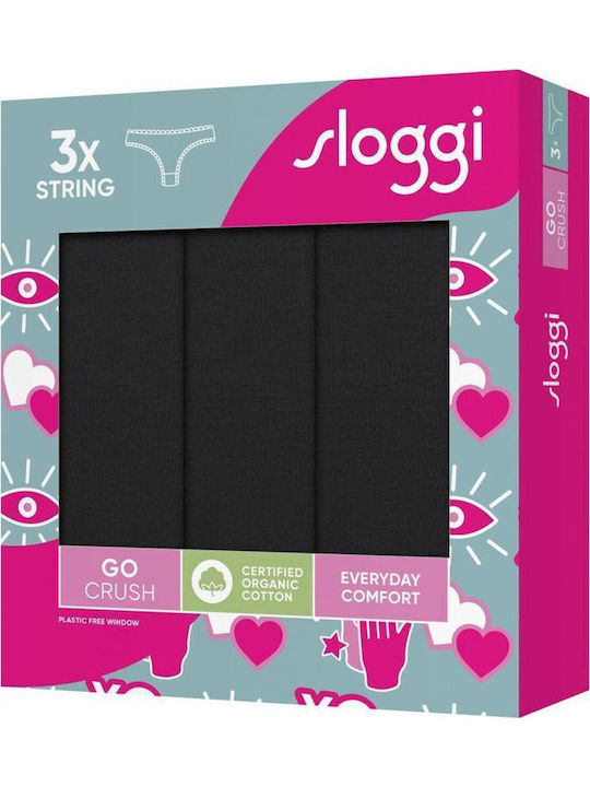 Βαμβακερά Damen Zeichenfolge 3Pack Black