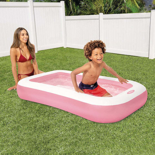 Intex Παιδική Πισίνα PVC Φουσκωτή 166x100x25εκ. Ροζ