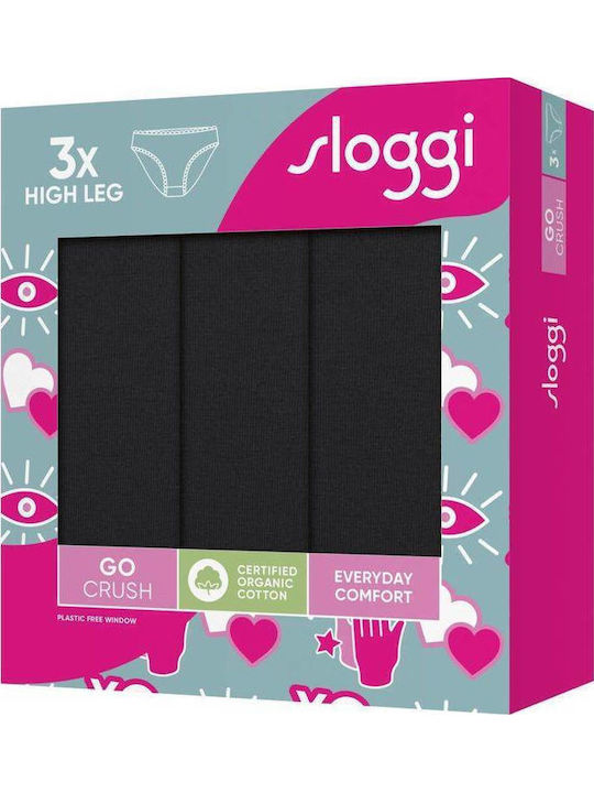 Βαμβακερά Дамско Слип 3Pack Black