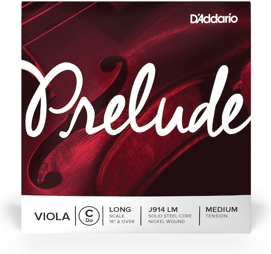 Daddario Single Steel String for Violin 1/2 Prelude Viola Long Scale C (Do)