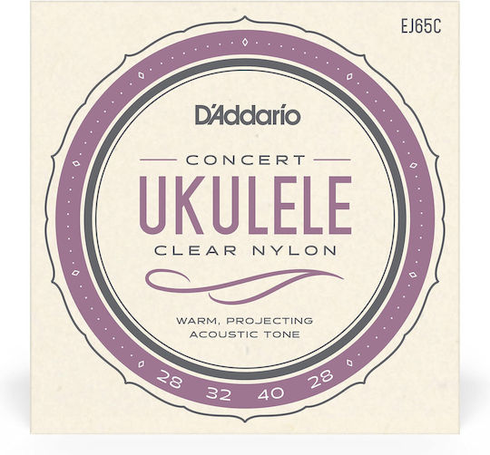 Daddario Set of Nylon Strings for Ukulele Pro-Arté Nylon Ukulele Concert 28 - 43"