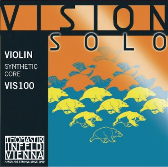 Thomastik Set of Synthetic Core Strings for Violin 4/4 / 7/8 Vision Solo Violin Set Medium 4/4