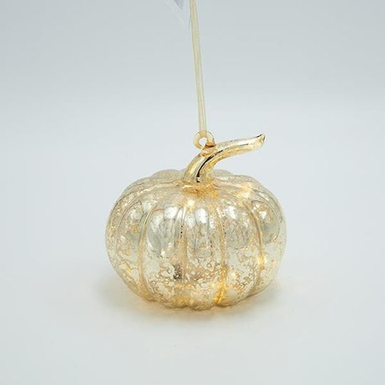 Eurolamp Illuminated Christmas Glass Figure Pumpkin Gold Length 12cm