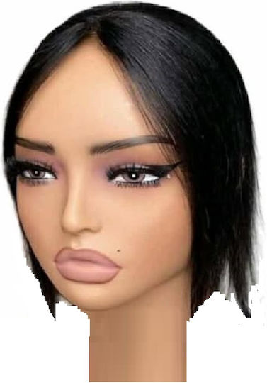 Topper Toupee De Păr Pentru Femei Păr Uman Full Lace Cusut Transparent Negru 10 Inch