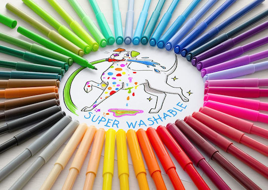 Faber-Castell 5542 Μαρκαδόροι Ζωγραφικής Λεπτοί, Πλενόμενοι Σετ 36 χρώματα