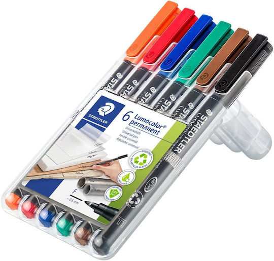 Staedtler Pens Μαρκαδόροι Ζωγραφικής 1mm Χονδροί Σετ 6 χρώματα