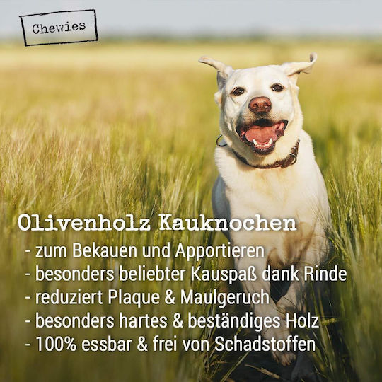 Chewies Holzknochen für Hunde Natürlich Mittel 550gr