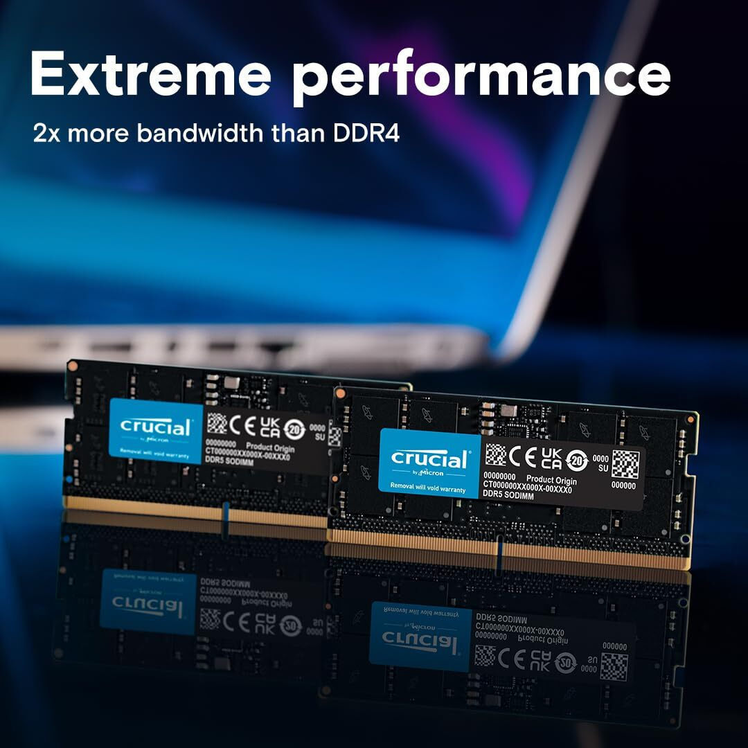 Crucial 48GB DDR5 RAM cu 2 module (2x24GB) și Viteză 5600 pentru