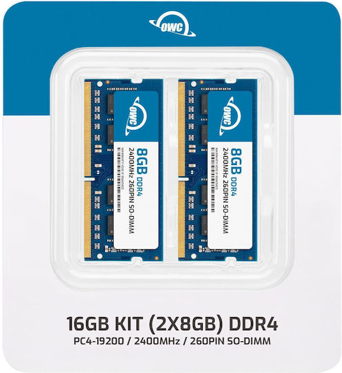 OWC 16GB DDR4 RAM with 2 Modules (2x8GB) and 2400 Speed for Laptop