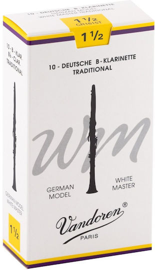 Vandoren Bb Clarinet White Master Traditional Reeds Strength 1.5 Καλάμι 10τμχ
