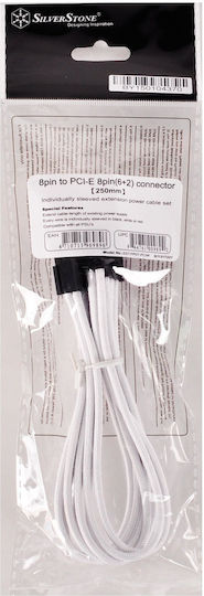 Silverstone 6 + 2-pin 8-Pin PCIe - 6+2 Pin PCIe Cable 0.25m White (SST-PP07-PCIW)